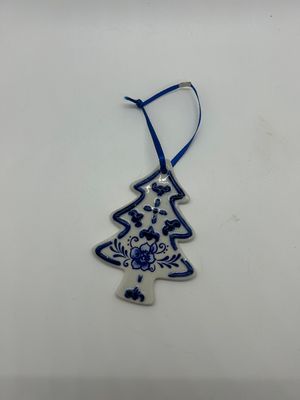 Kurt Adler Delft Blue Porcelain Tree Ornament