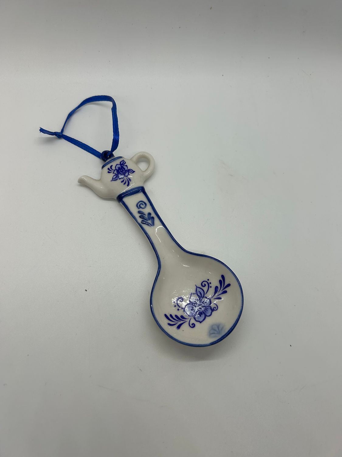 Kurt Adler Delft Blue Porcelain Spoon Ornament