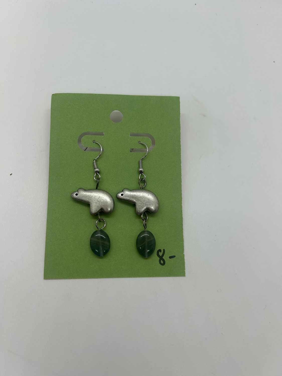 Handmade Polar Bear Drop Earrings