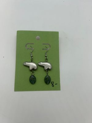 Handmade Polar Bear Drop Earrings
