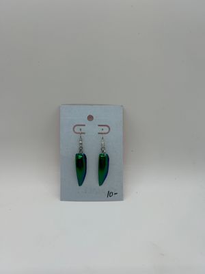 Handmade Iridescent Charm Drop Earrings