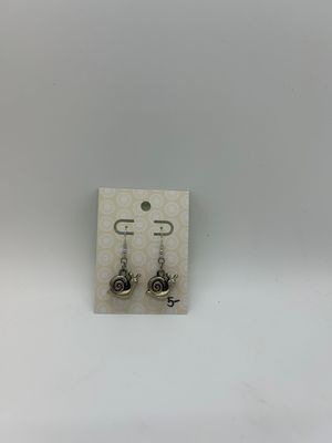 Handmade Snail Charm Drop Earrings