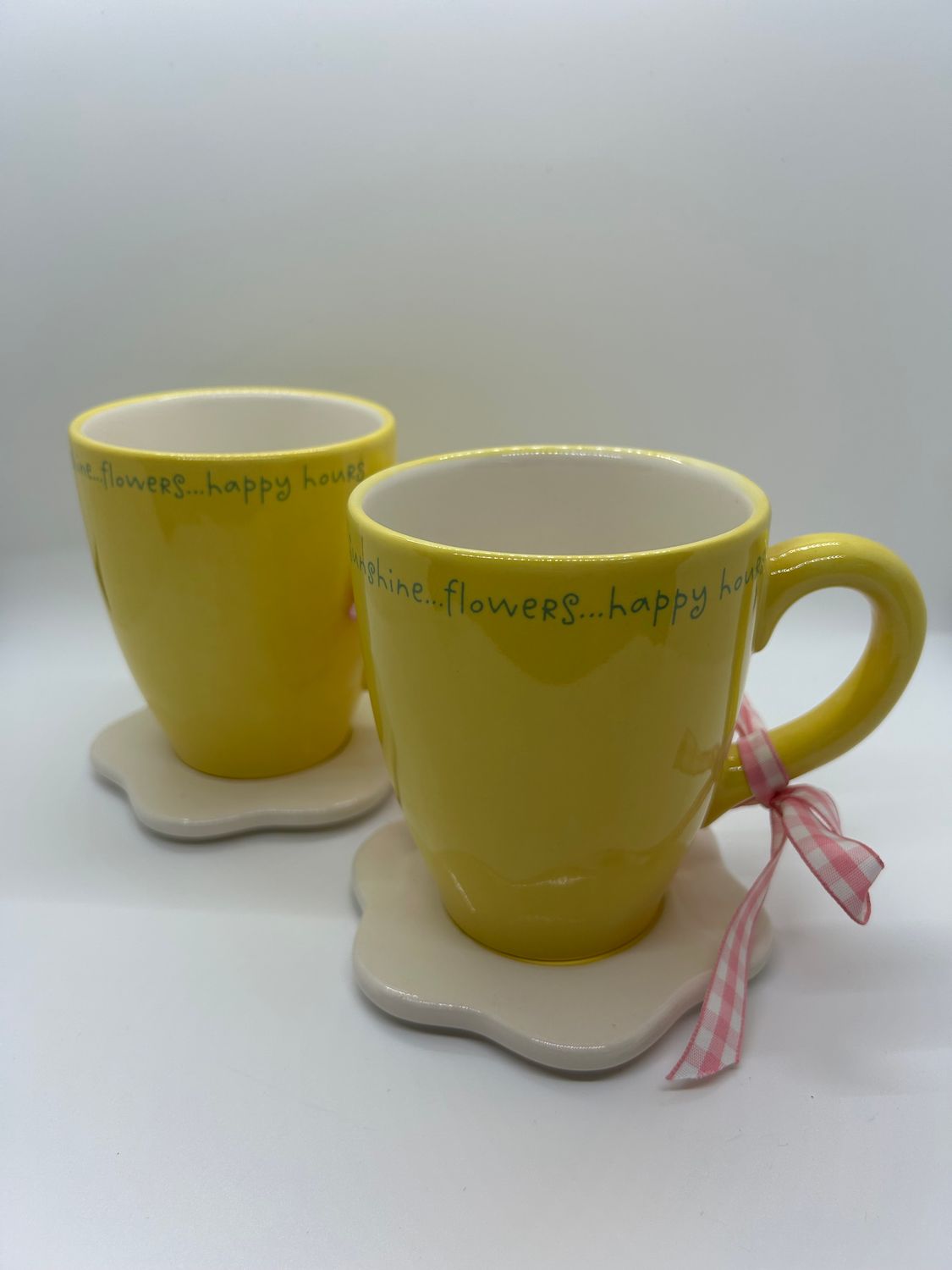 Tea   - &quot;Sunshine, Flowers, Happy Hours&quot; Yellow Tea Set