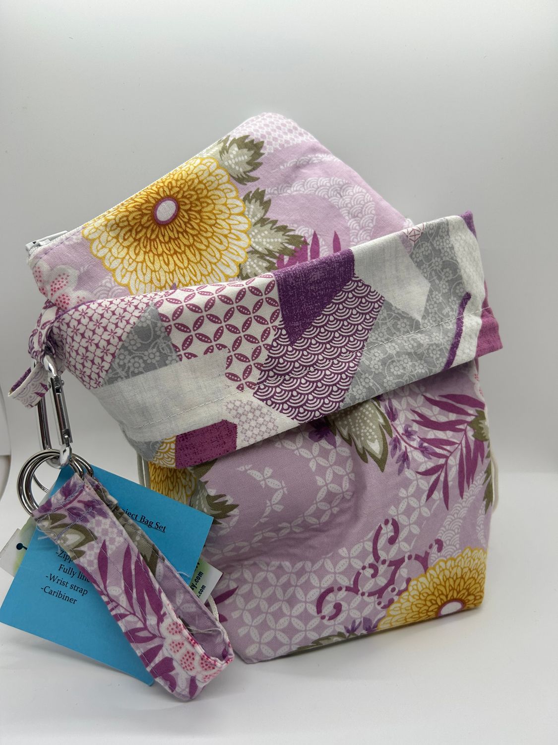 Standup Project Bag Set - Purple Florals