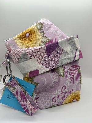 Standup Project Bag Set - Purple Florals