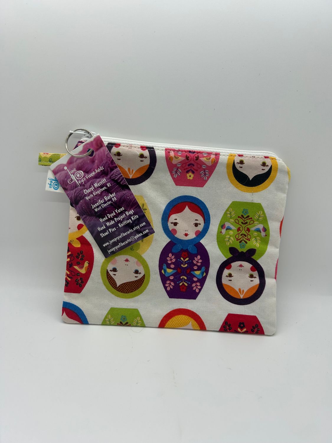 Zippered Notions Bag - Russian Dolls