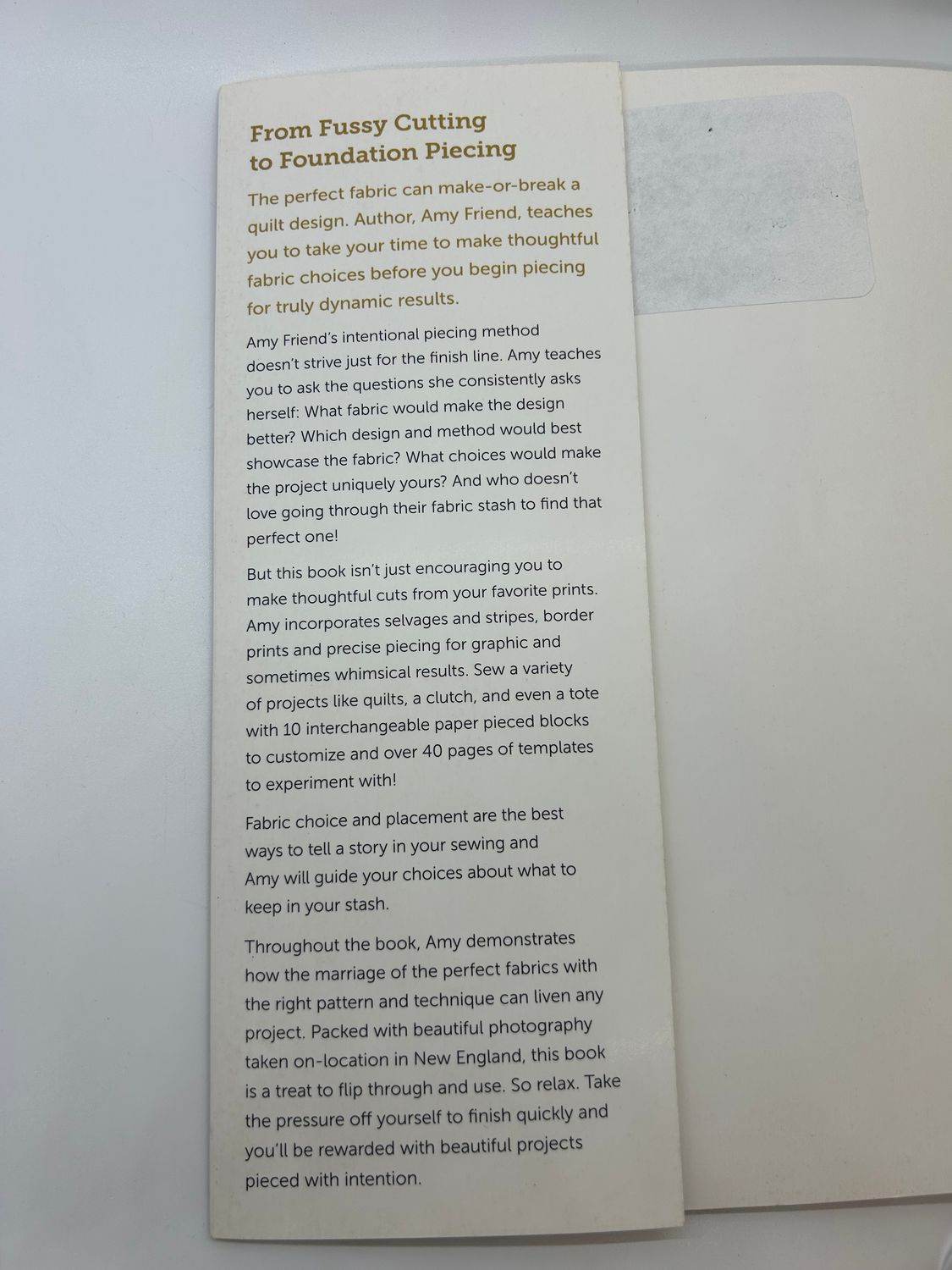 &#39;Intentional Piecing&#39; by Amy Friend