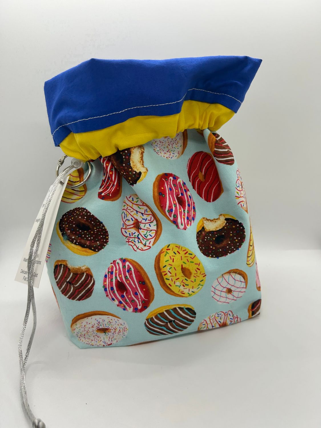 Box Bottom/Pull String Project Bag - Reversible