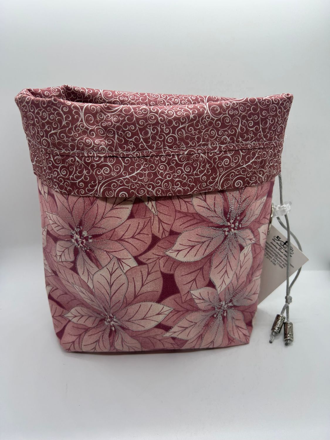 Box Bottom/Pull String Project Bag - Reversible