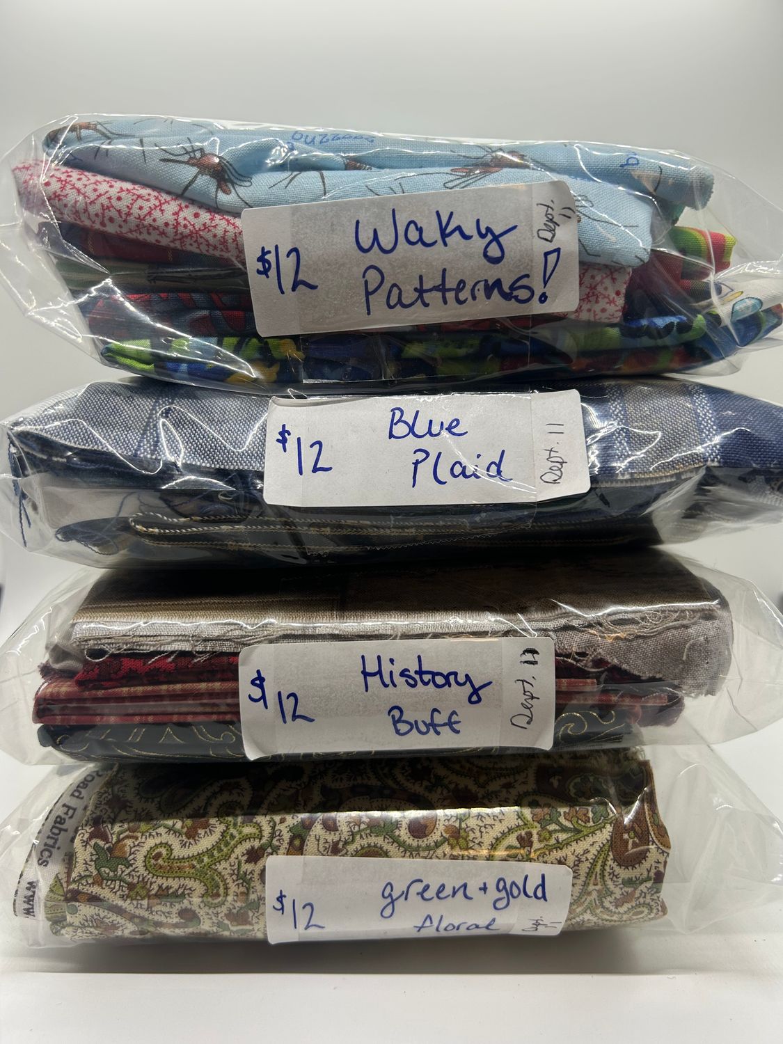 Themed Fabric Scrap Bags