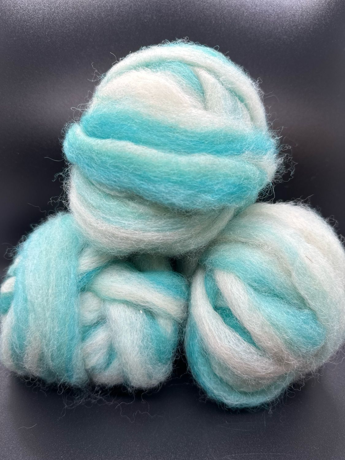 Roving - Glacier - Alpaca Striped