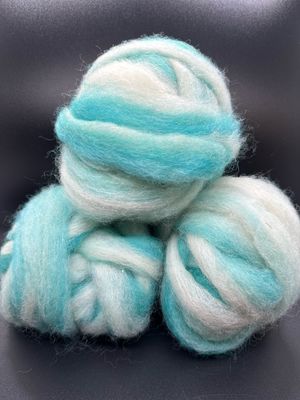 Roving - Glacier - Alpaca Striped
