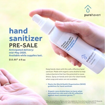 Organic Hand Sanitizer 4oz