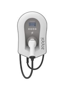 Zappi Single Phase EV Charge Point 7kW Type 2 Tethered White