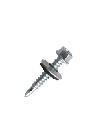 S4 6.5 x 25mm Frame Fixing Screw (Black) (A2) with EPDM