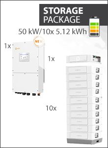 Solis S6 EH3P50K-H-EU and Dyness Stack 100 51kWh Storage Package