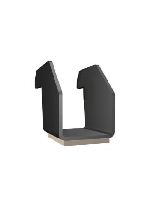 S4 Single Clamp BLACK with EPDM 2.5 mm (H30) + EPDM 1.7 mm