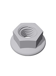 Flange nut M10 with locking teeth