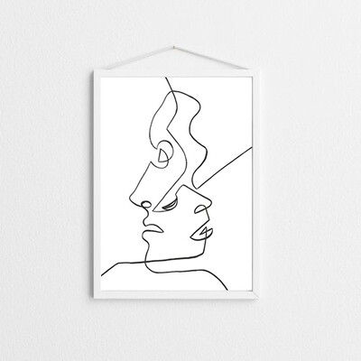 Face illustration art print