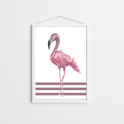 Flamingo art print