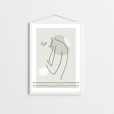 Abstract figure and shapes art print