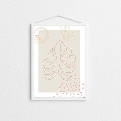 Leaves and patterns art print