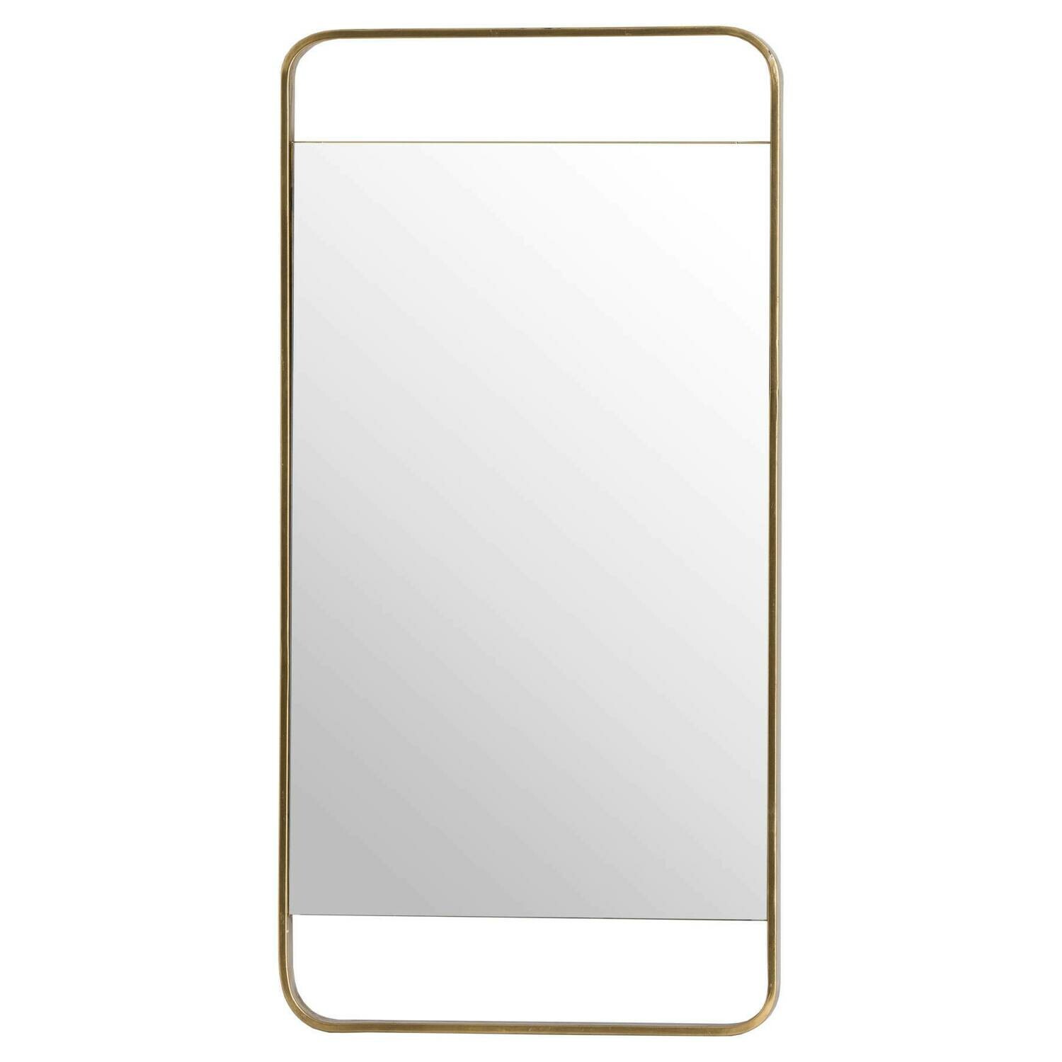 Bronze rectangular framed wall mirror