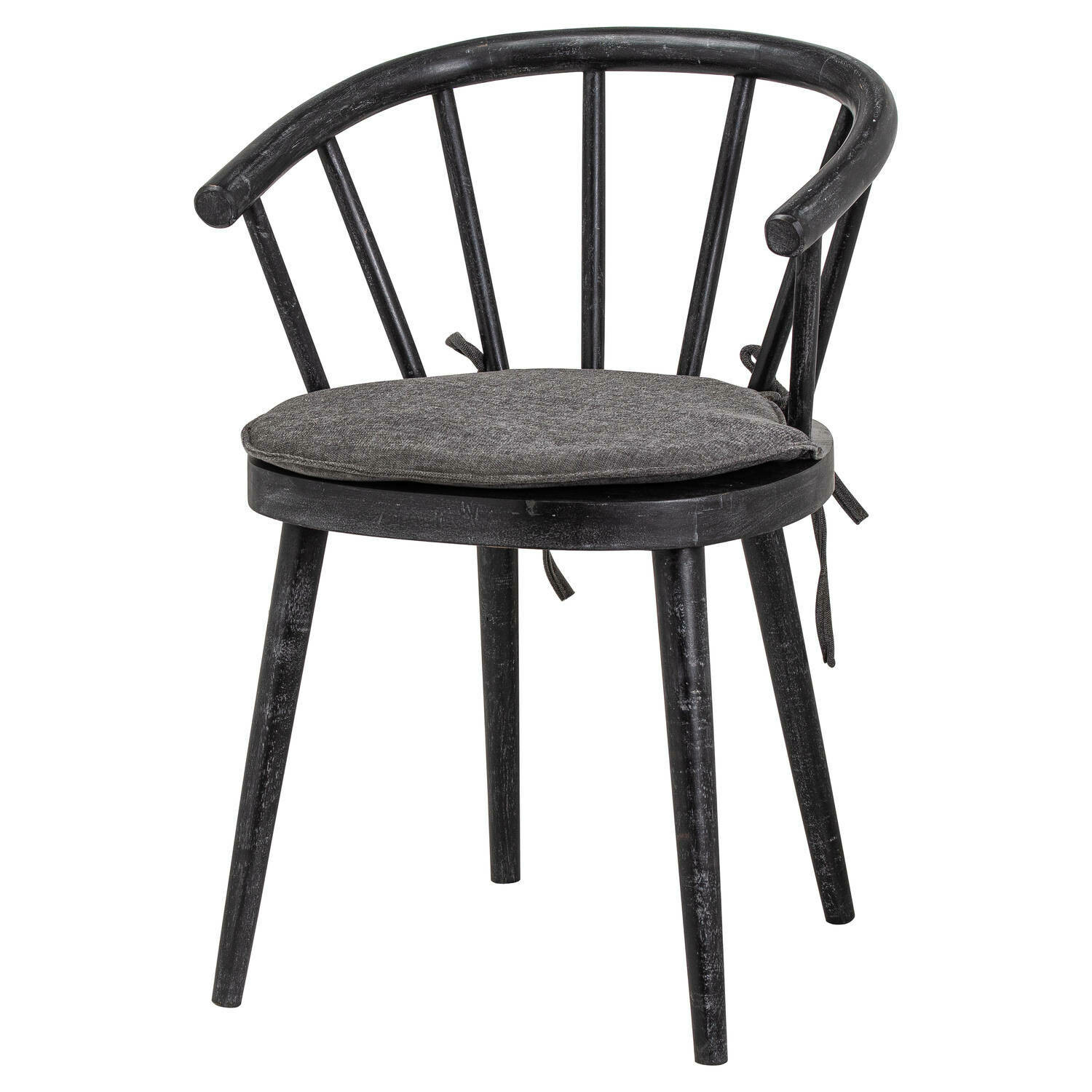 Scandi black dining chair