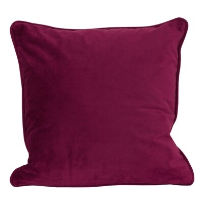 Ruby velvet cushion