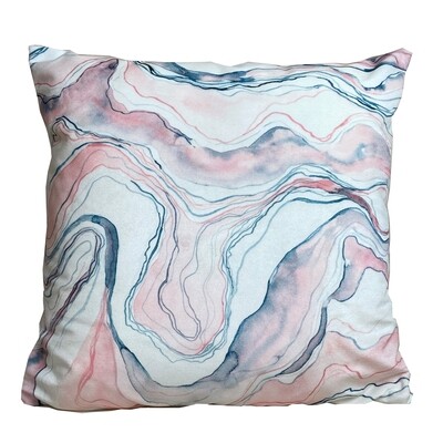 Pink marble luxury velvet cushion