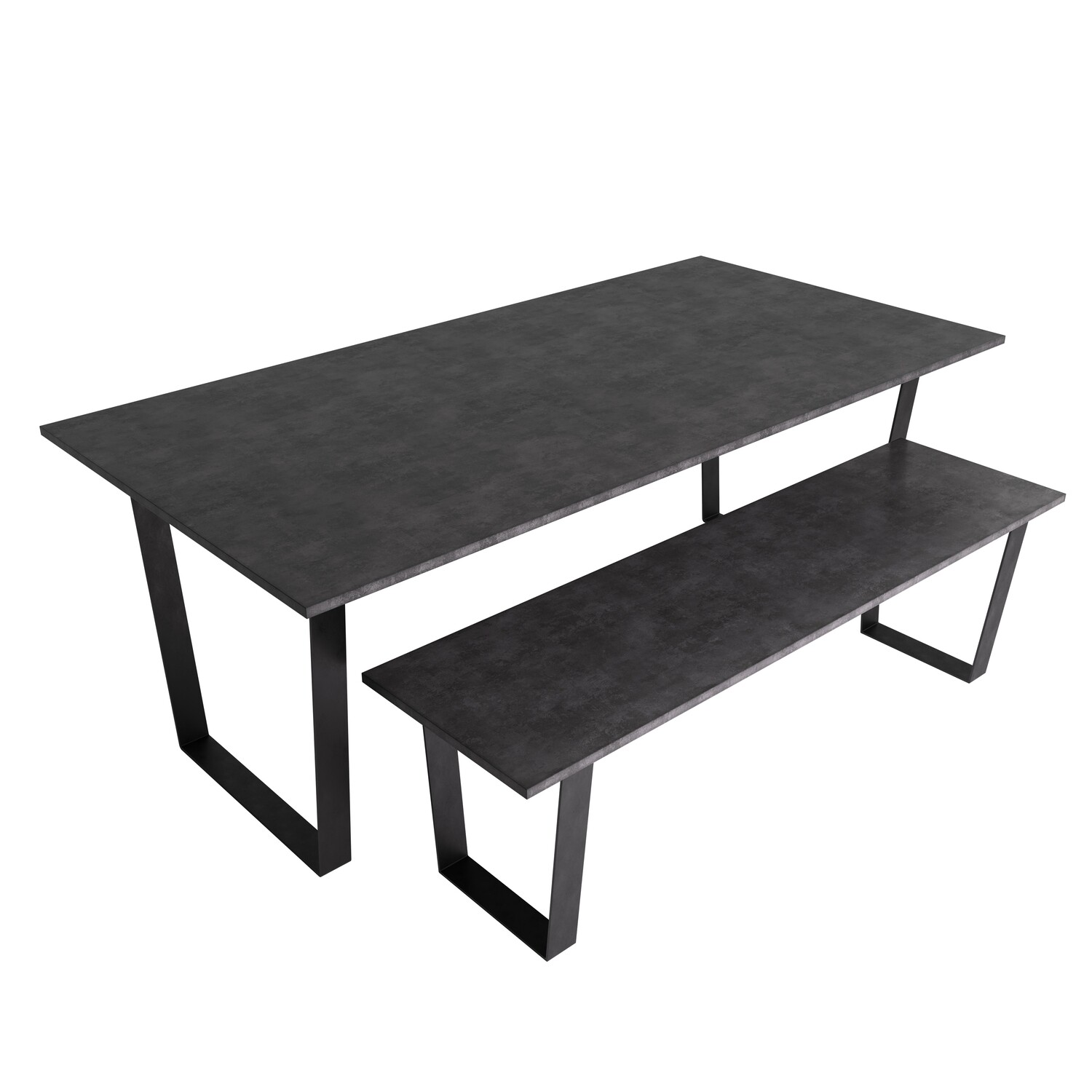 Theo Black concrete dining table