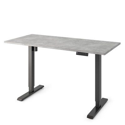 Harmony Electric adjustable height standing desk - stone grey concrete