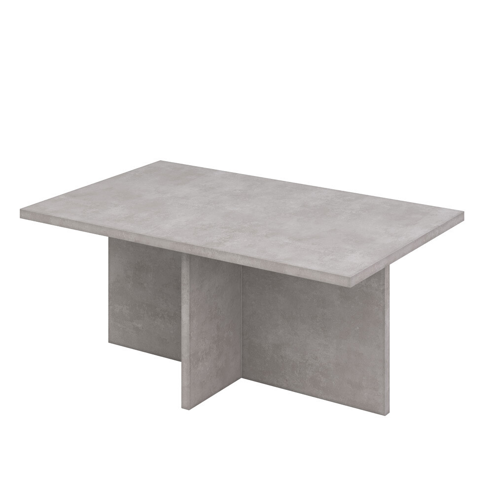 Freya Cross over concrete coffee table - Stone Grey
