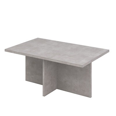 Freya Cross over concrete coffee table - Stone Grey