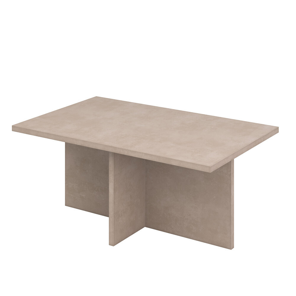 Freya Cross over concrete coffee table - Sand