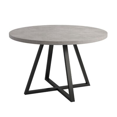 Hazel Round concrete dining table - Stone Grey