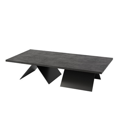Maeve Origami coffee table - Charcoal black concrete