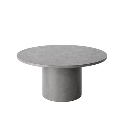 Sutton Drum coffee table with round top - Stone grey