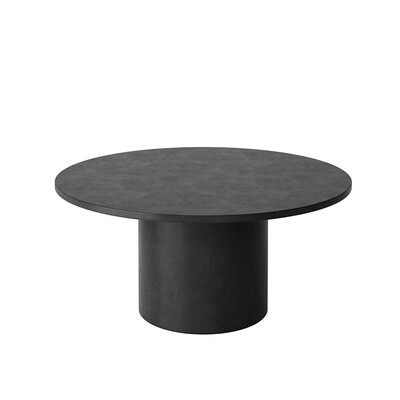 Sutton Drum coffee table with round top - Charcoal