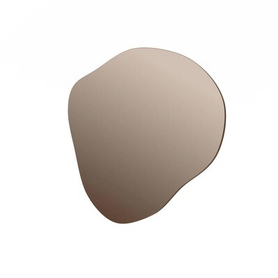 Lilly Round pebble mirror - Bronze