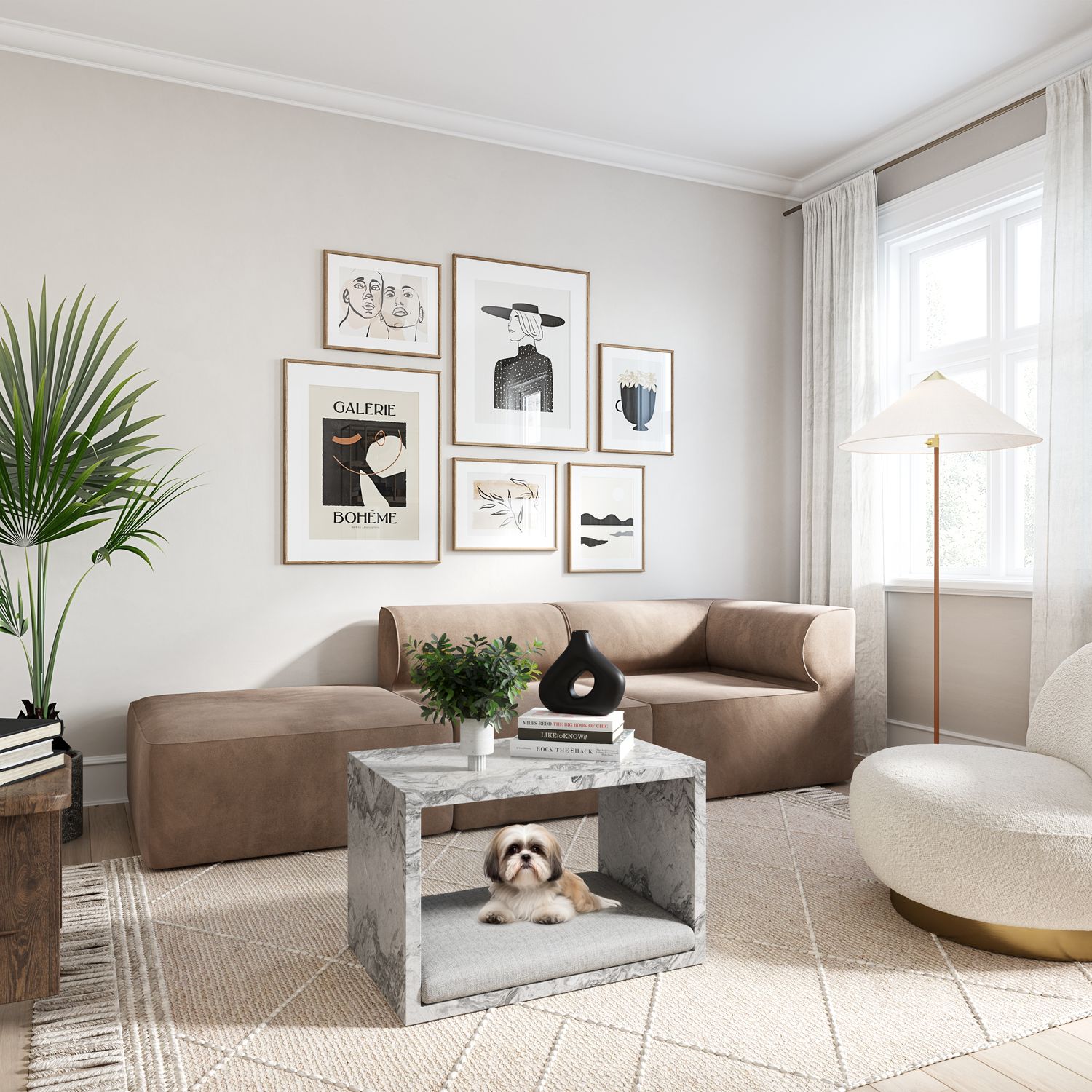 Winnie side table pet bed - Small