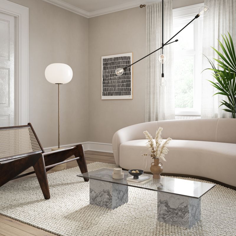 Mawi glass coffee table- Grey- Granite Viscount White