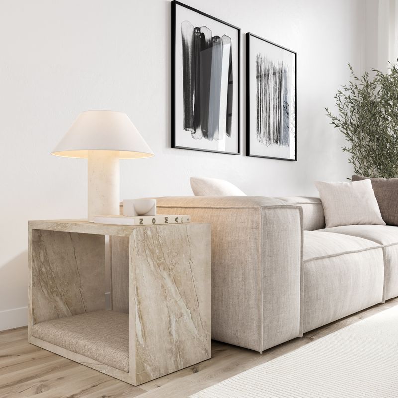 Carley Frame Coffee table- Beige - Marble Breccia Sarda