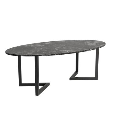 Scarlet oval dining table- Black - Granite Forest Black