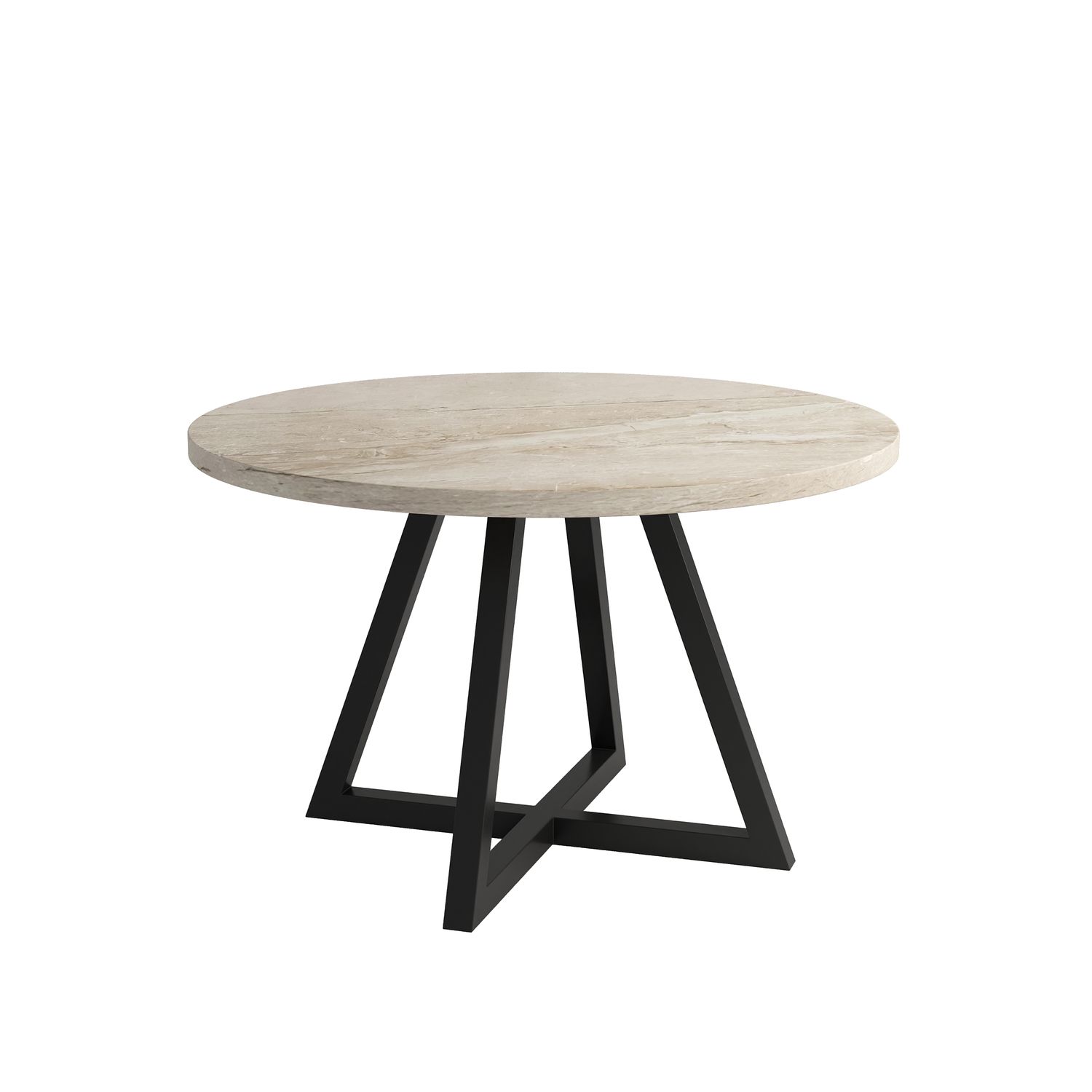 Hazel round dining table- Beige- Marble Breccia Sarda