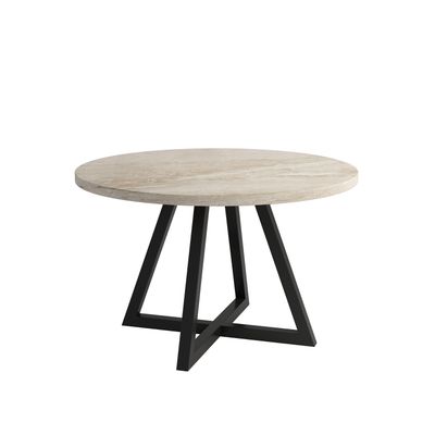 Hazel round dining table- Beige- Marble Breccia Sarda