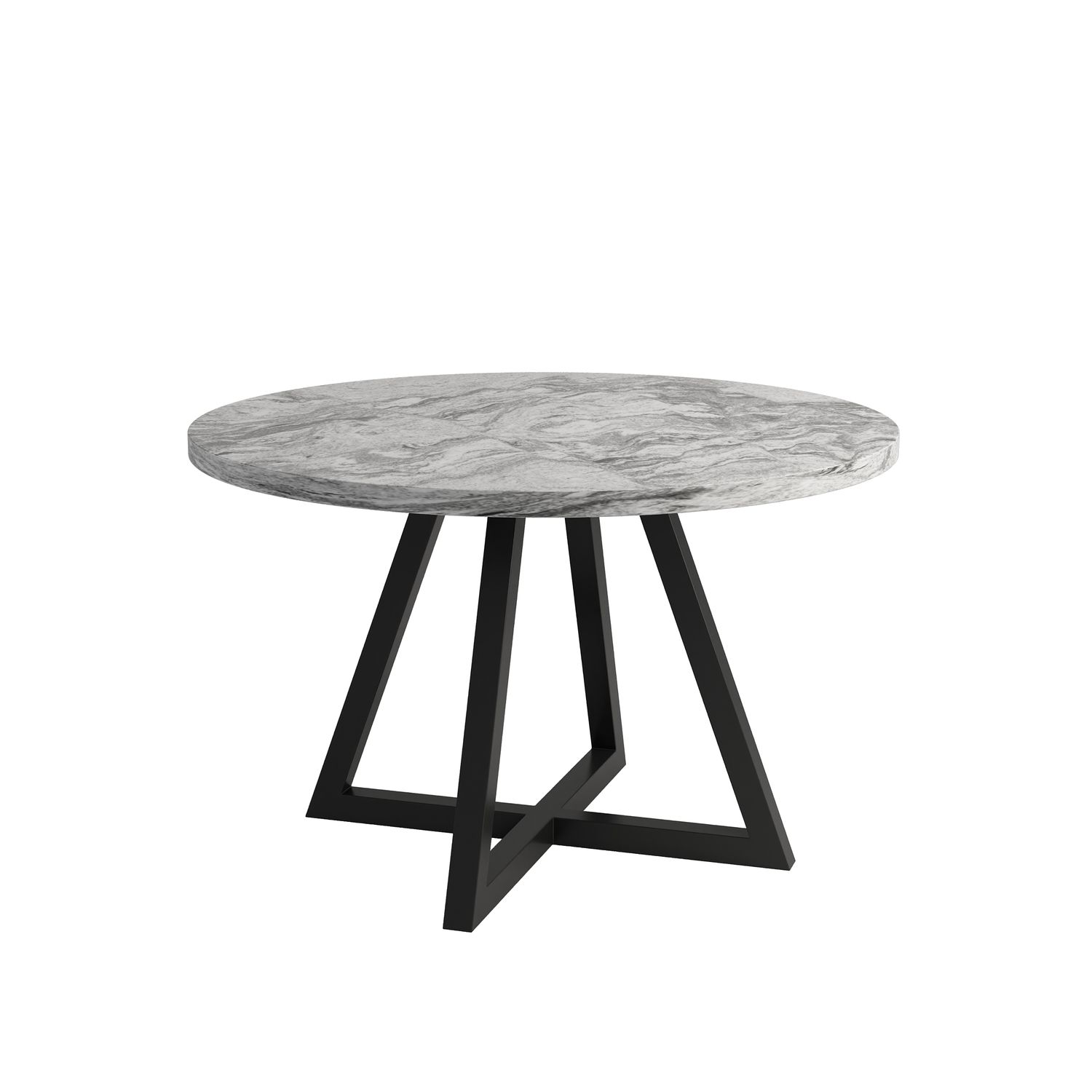 Hazel round dining table- Grey - Viscount White