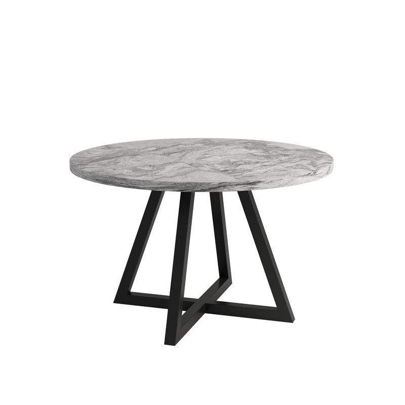 Hazel round dining table- Grey - Viscount White