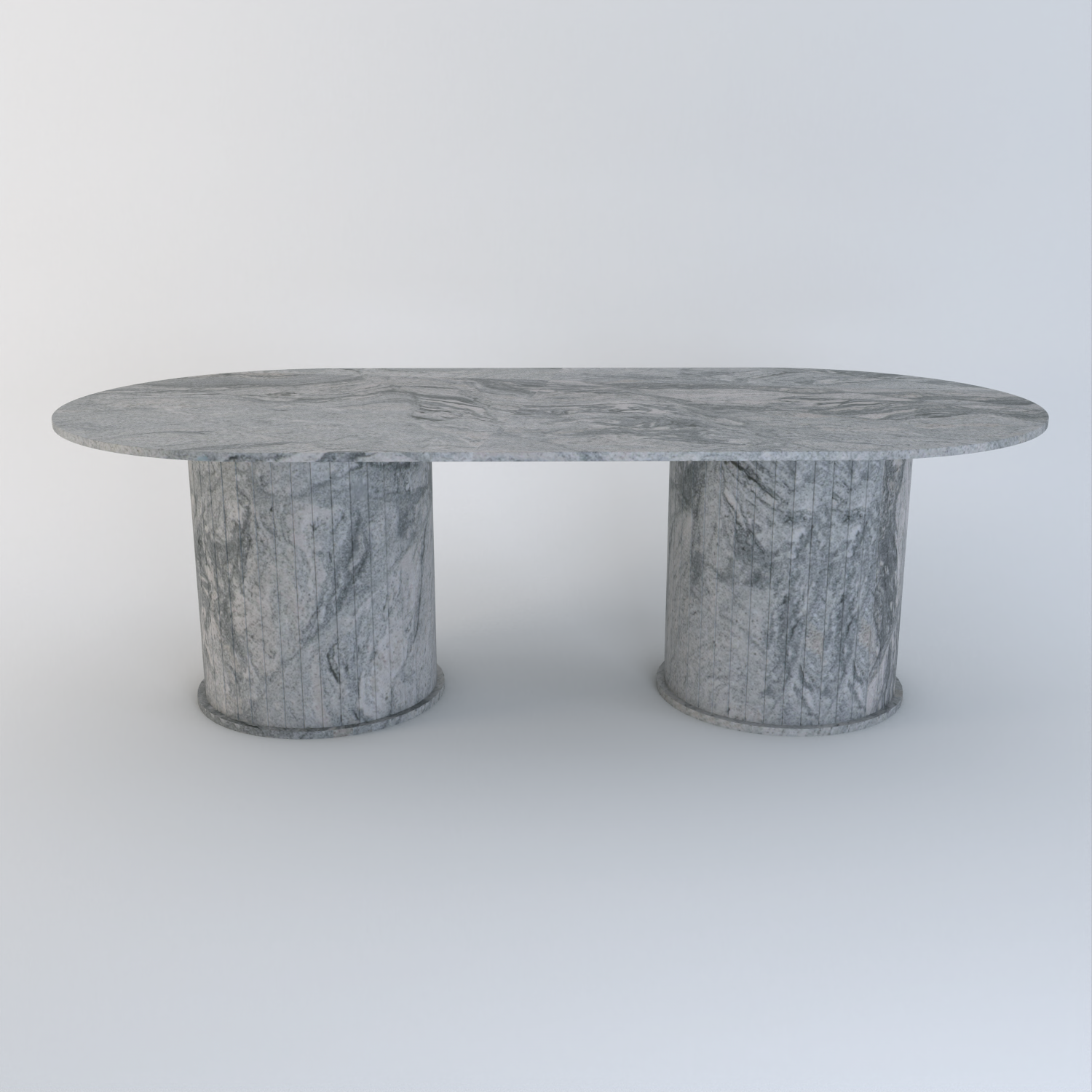 Thalassa Dining Table -Grey - Granite Viscount White