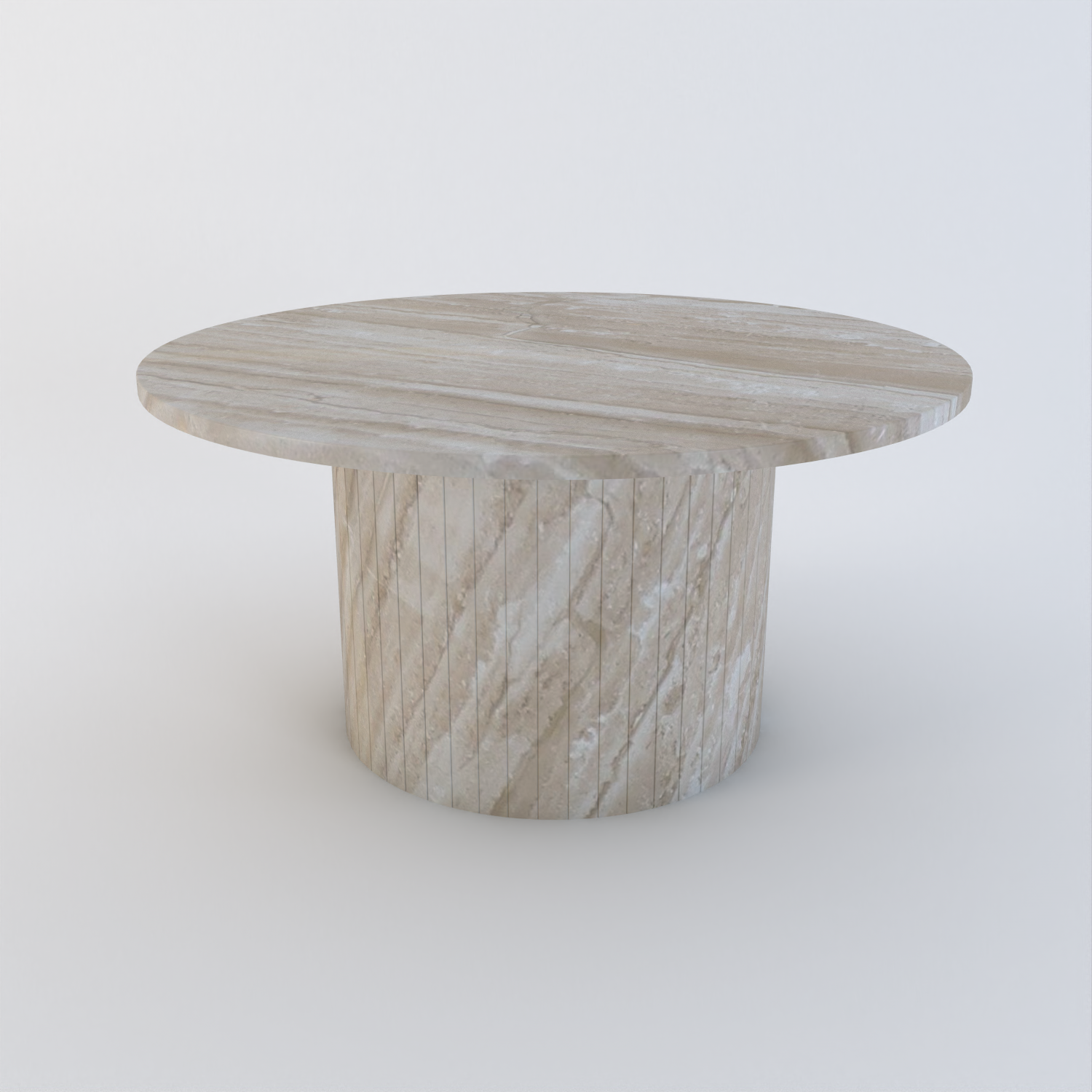 Thalassa Round Coffee Table- Beige - Marble Breccia Sarda